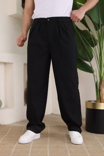 Erkek Beli Lastikli Pileli Baggy Pantolon resmi
